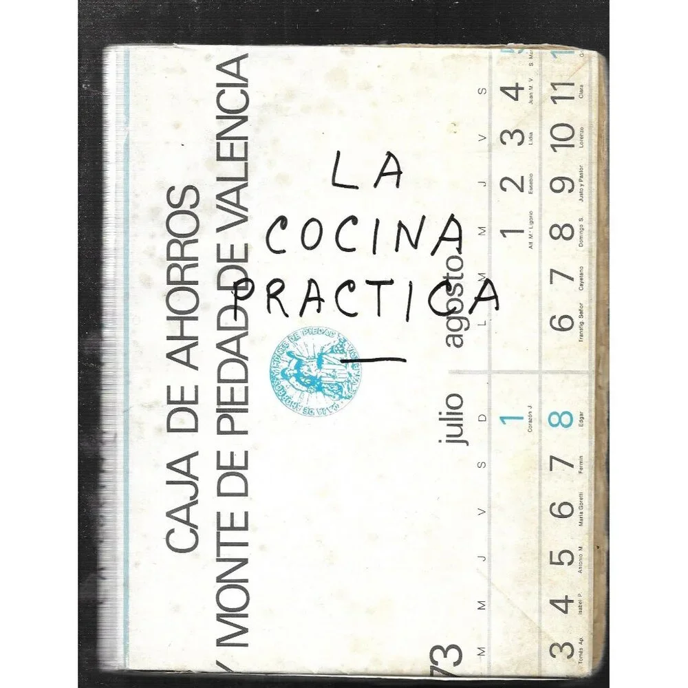La Cocina Práctica Antique Spanish Cookbook Picadillo Early 20th Cent. Rebound - Picture 1 of 6
